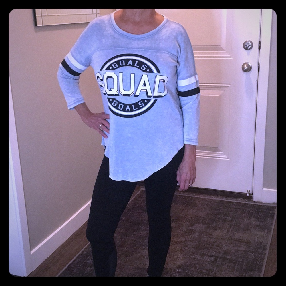 Squad Goals Knit Casual Top 3/4 sleeve